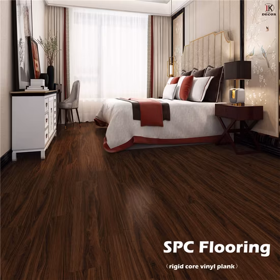 Fire Retardant Waterproof Durable Plastic PVC Lvt Spc Click Vinyl Spc Laminated Flooring for Commercial Decoration