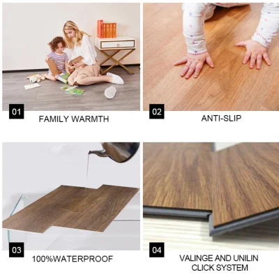 Luxury Vinyl Tiles / Commercial Wood Plank Flooring / Dry Back Glue Down Floor