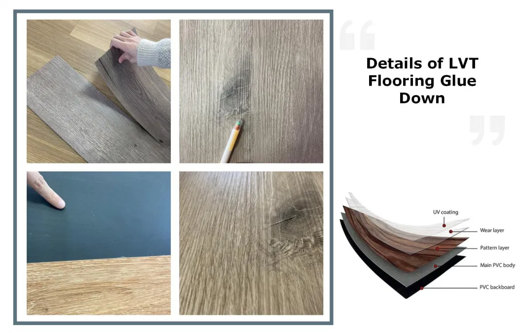 China Factory Top Quality PVC Tile Click Lock Vinyl Plank Flooring Spc Flooring, Waterproof Wood Unilin Click Lvt Flooring